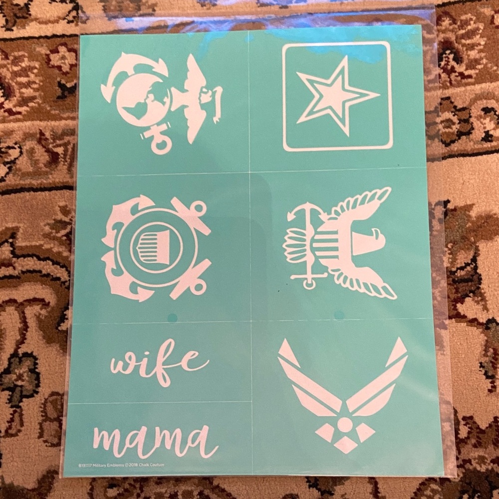 Chalk Couture Transfer - Military Emblems